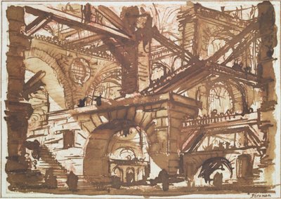 Drawing of an Imaginary Prison by Giovanni Battista Piranesi